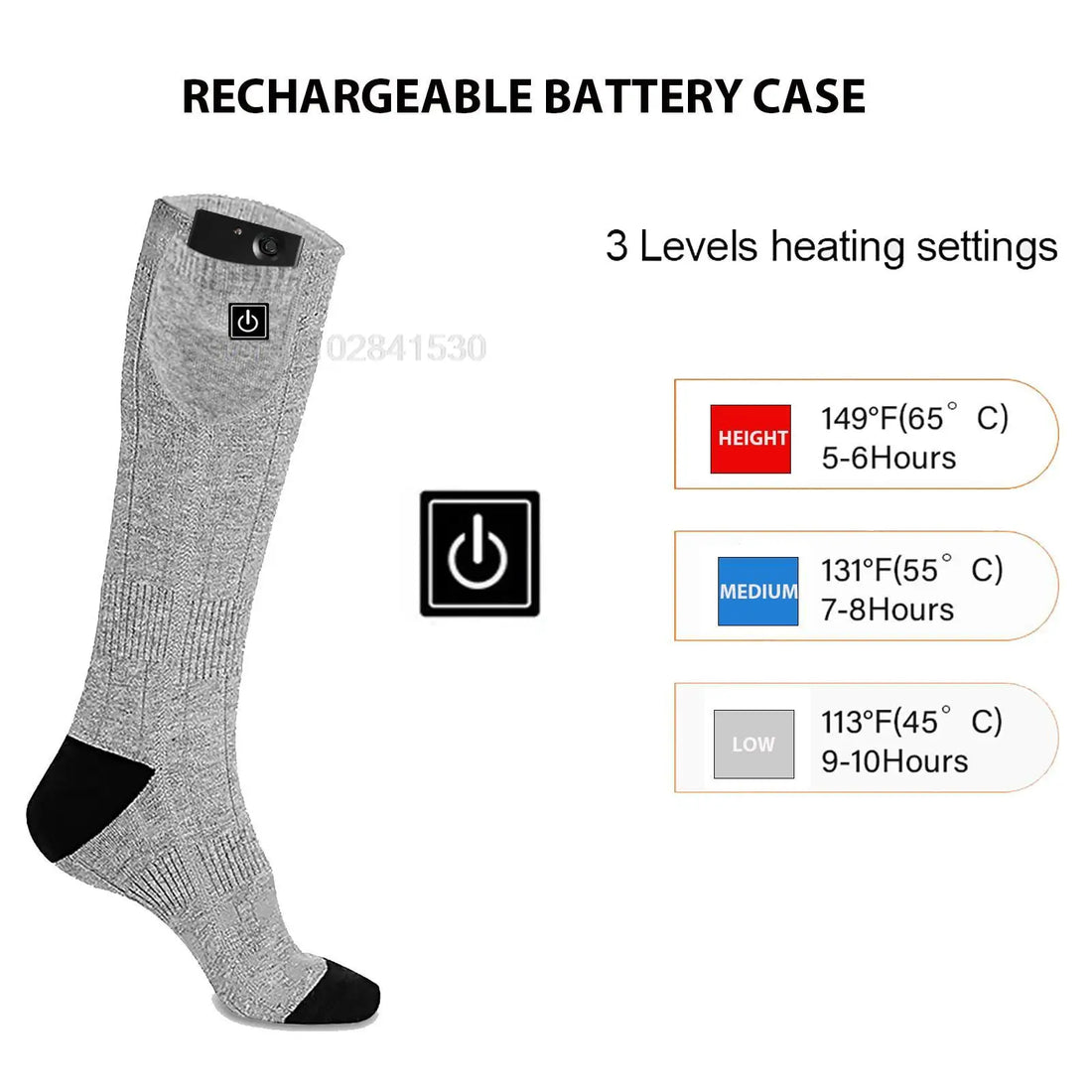 Electric Heated Socks for Skiing and Hiking Men and Women