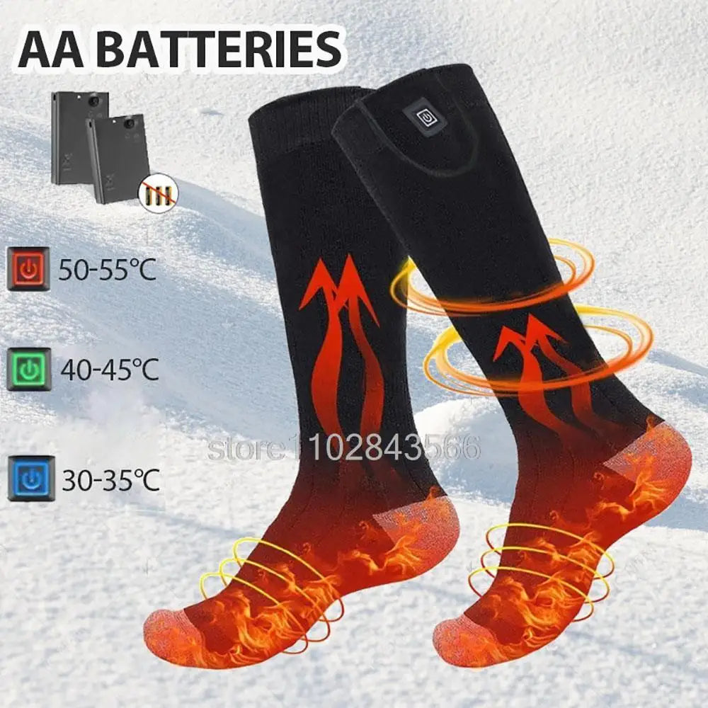 Electric Heated Socks for Skiing and Hiking Men and Women